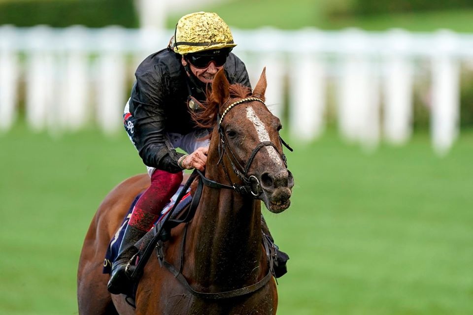 Frankie Dettori riding Stradivarius en route to win the Gold Cup. Photo: Ascot Racecourse.