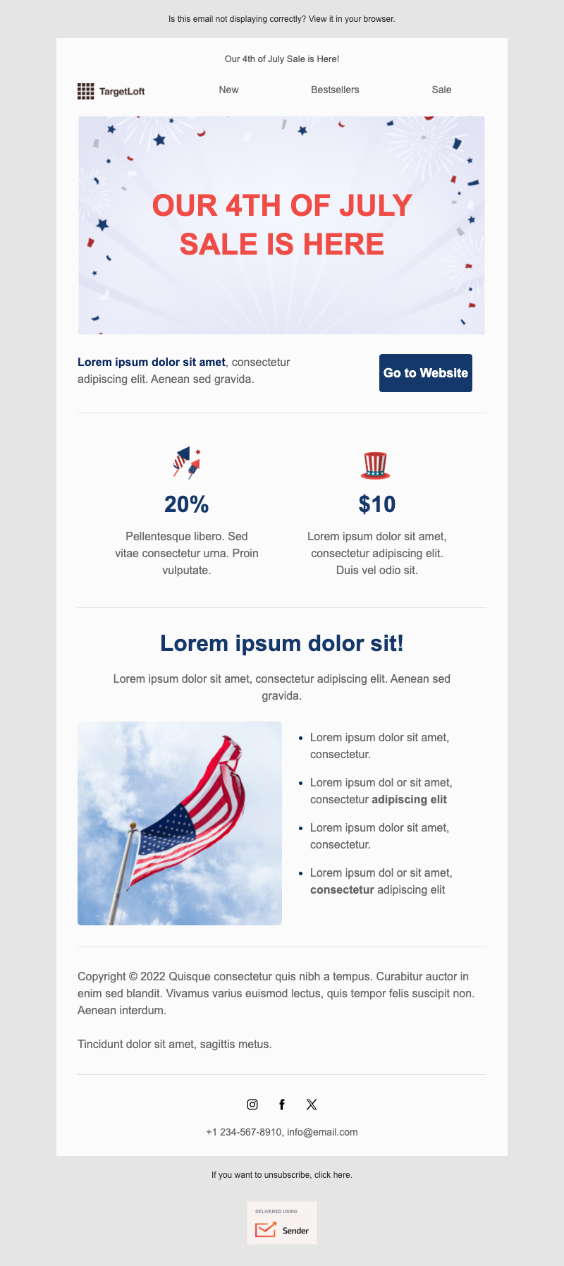 July 4th blowout sale!