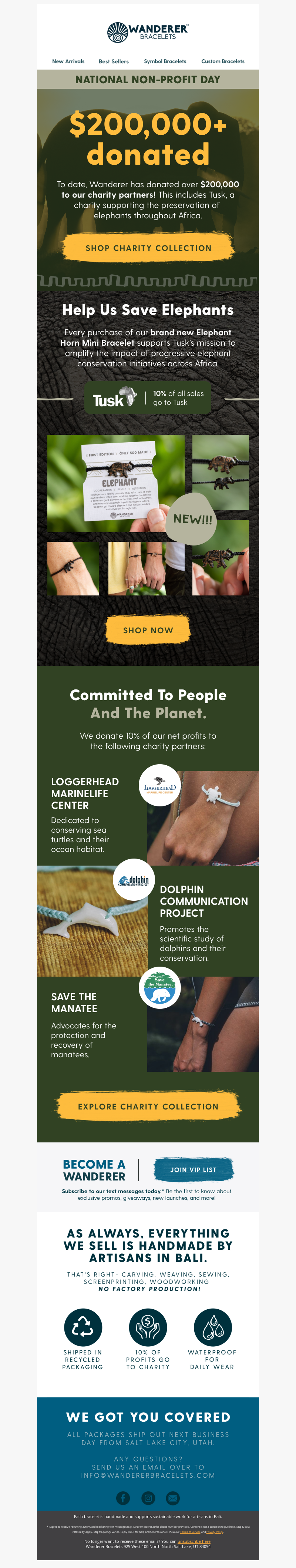 Supporting good causes feels good!