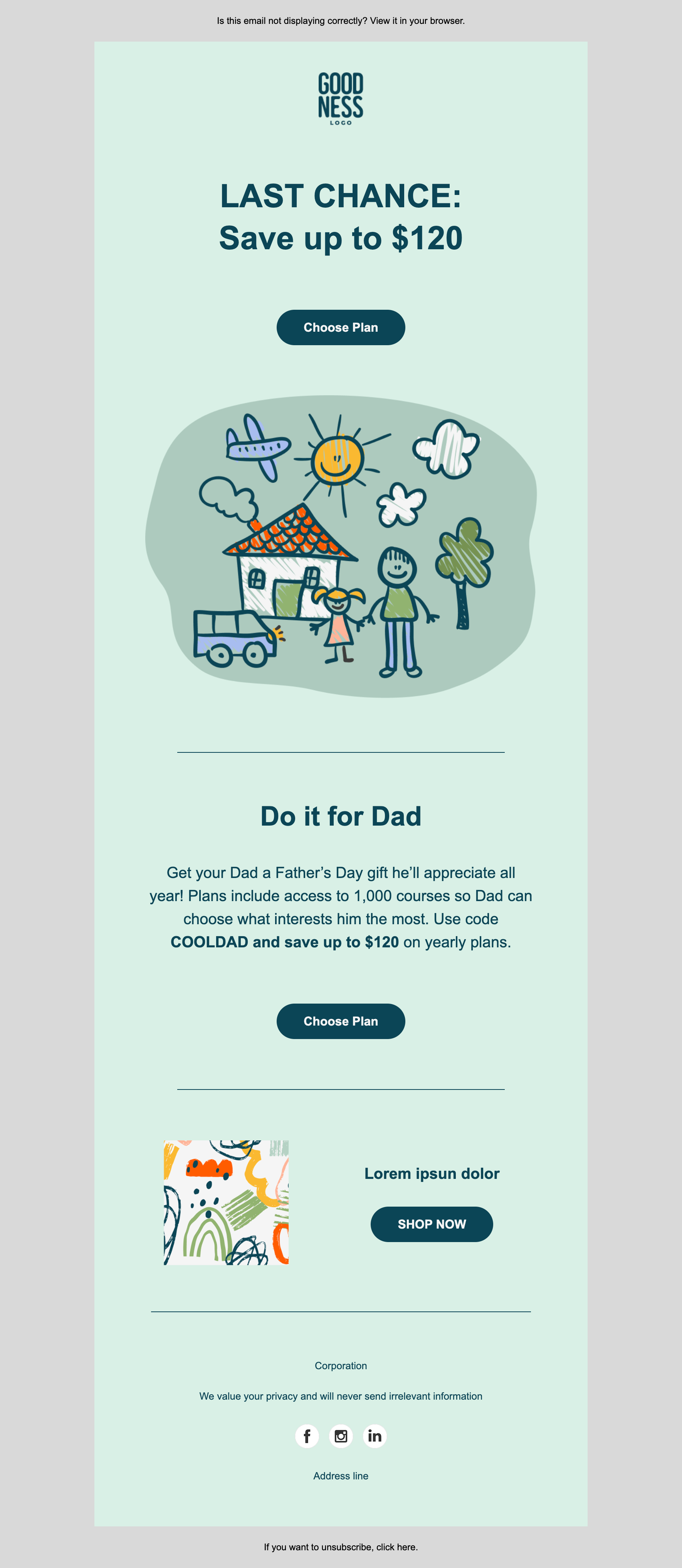 Last chance: Father's day sale