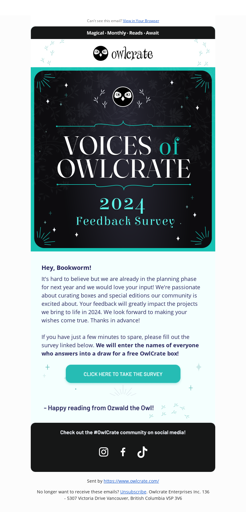 Got a minute, [First Name]? Survey inside!
