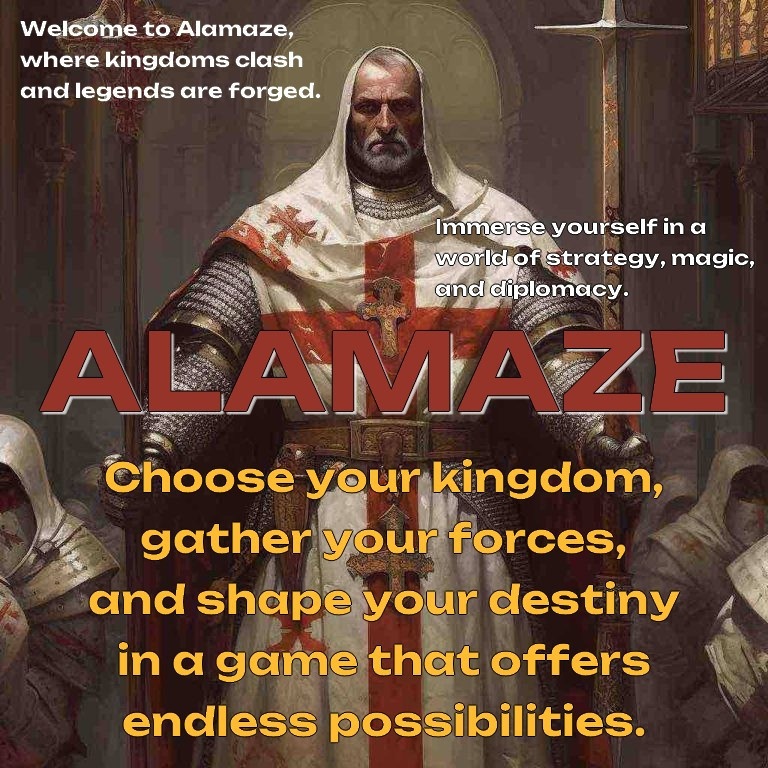 Image ad for Alamaze fantasy wargame