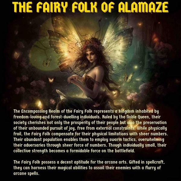 Fairy Folk image ad for Alamaze and Old Man Games, LLC