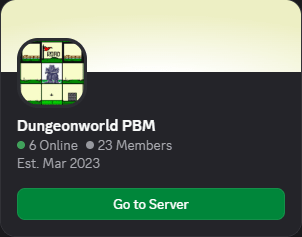 PBM image ad for the DungeonWorld Discord