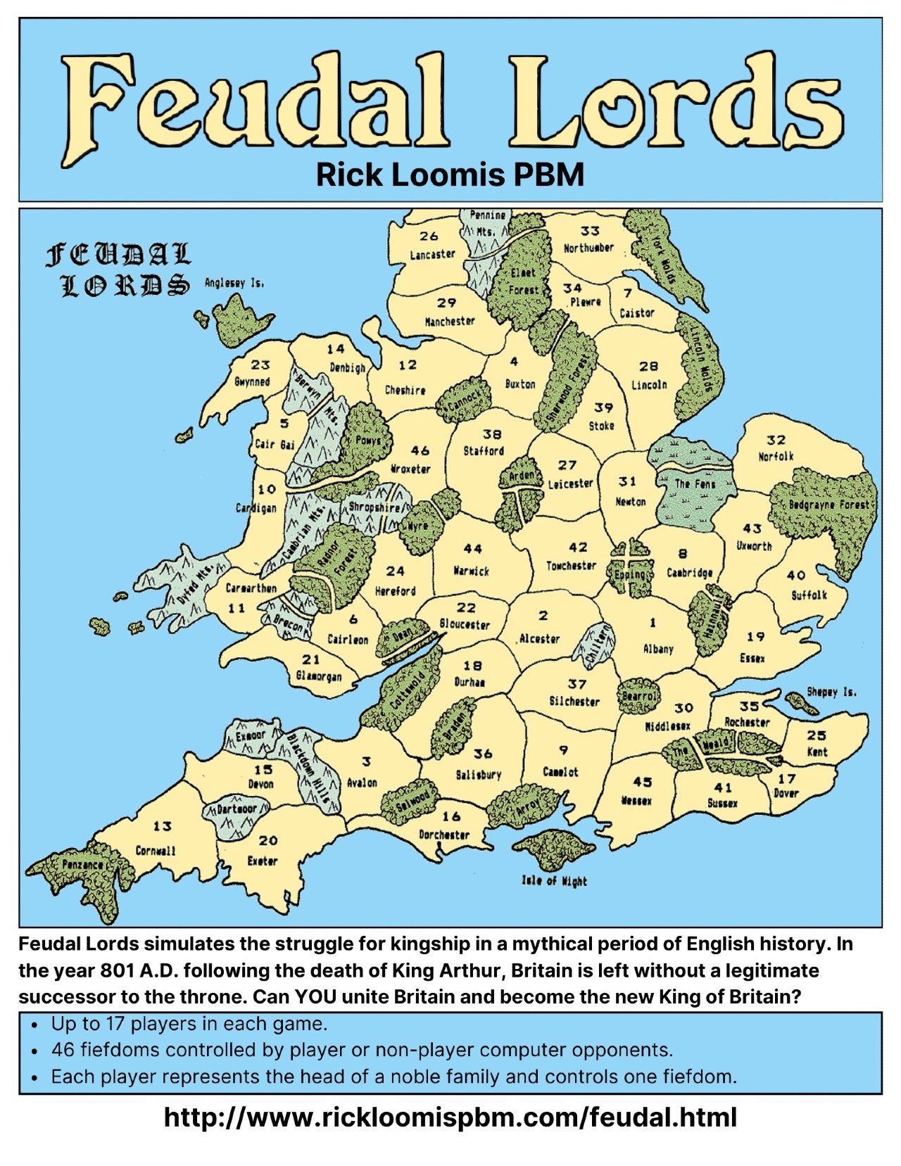 Feudal Lords image ad for RickLoomis PBM