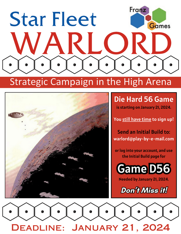 Star Fleet Warlord image ad for Game D56