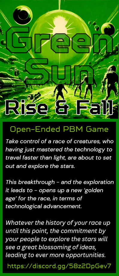 Green Sun: Rise & Fall PBM Brochure image ad