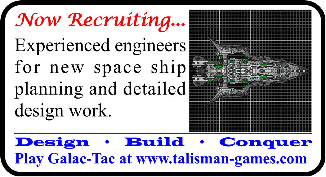 PBM image ad for Galac-Tac for Talisman Games
