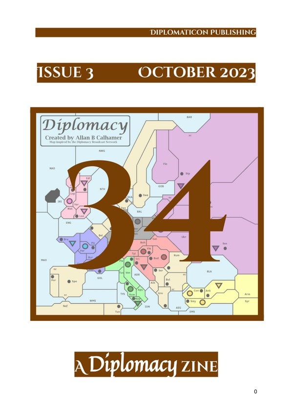 From cover for Issue #3 of 34 - A diplomacy zine