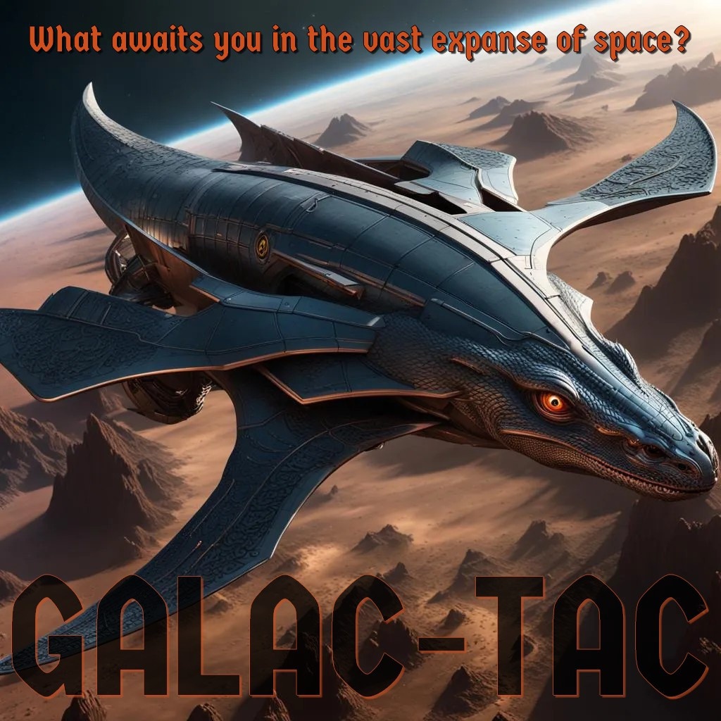 Image ad for Talisman games' Galac-Tac and its rulebook