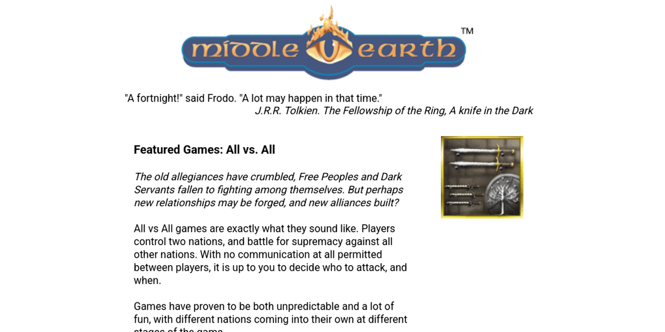 Image ad for Middle-earth PBM