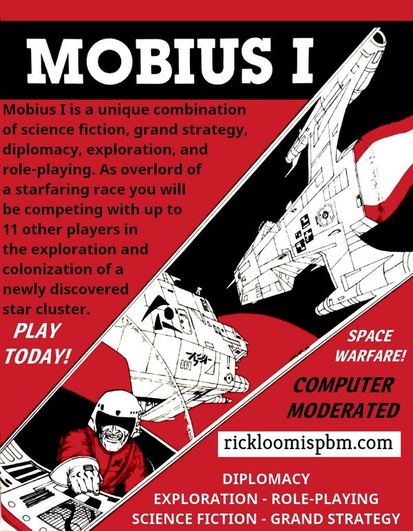 Mobius I image ad for RickLoomis PBM