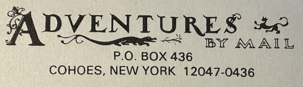 Image ad for Adventures By Mail Wikipedia entry