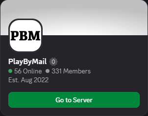 PBM image ad for the PlayByMail Discord chat server