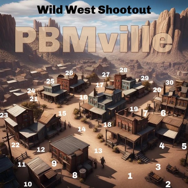 Image ad for PBMville: Wild West Shootout