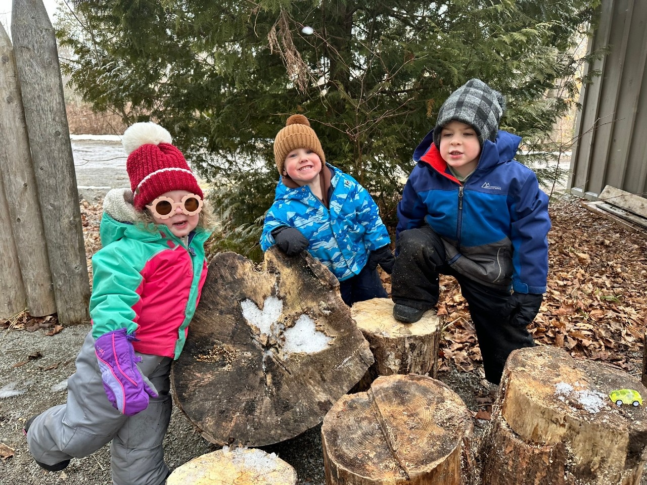 Three children from the Tiffin Nature School