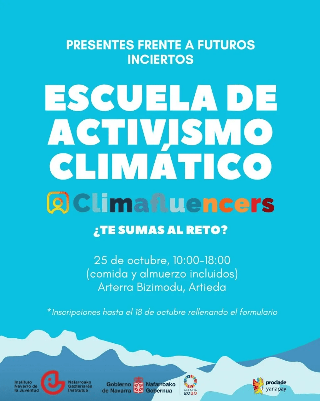 Cartel de escuela de activismo climático