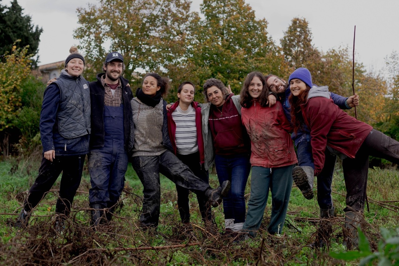 En la foto está nuestro equipo de la huerta del año pasado