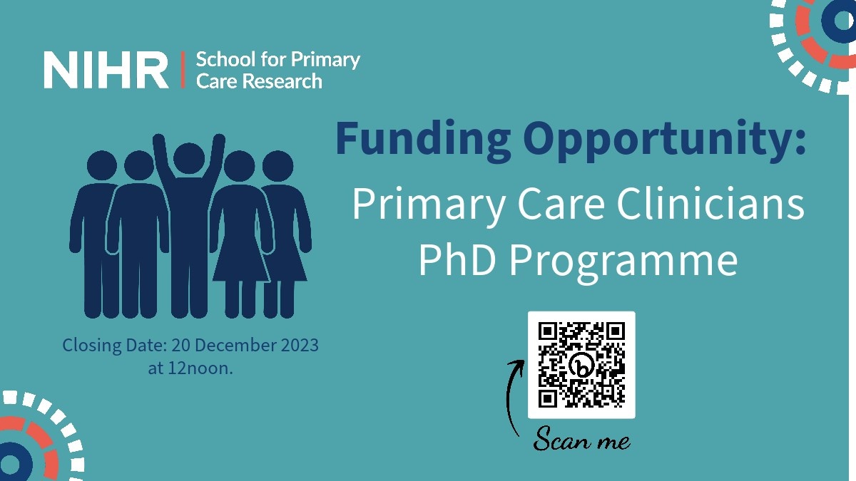 Primary Care Clinicians PhD Programme open for applications