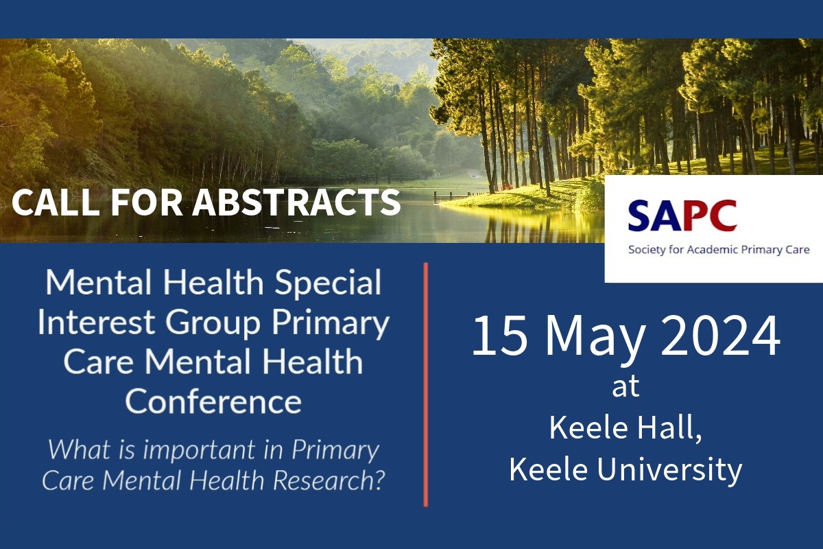 SAPC Mental Health Special Interest Group Primary Care Mental Health Conference