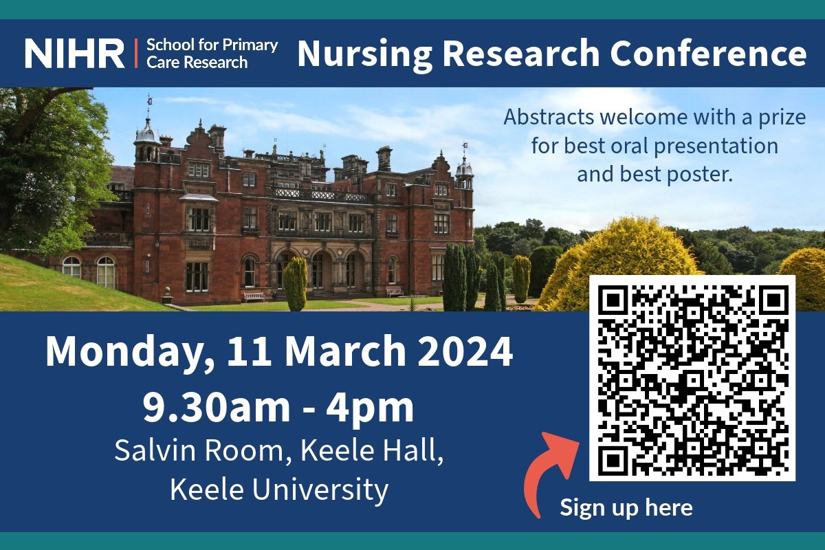 School of Primary Care Research Nursing Conference, Monday 11 March 2024