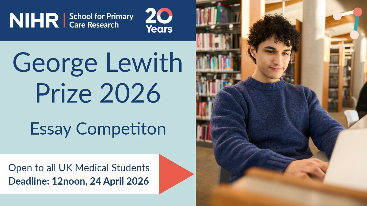 The George Lewith Prize undergraduate opportunity is now open for applications.