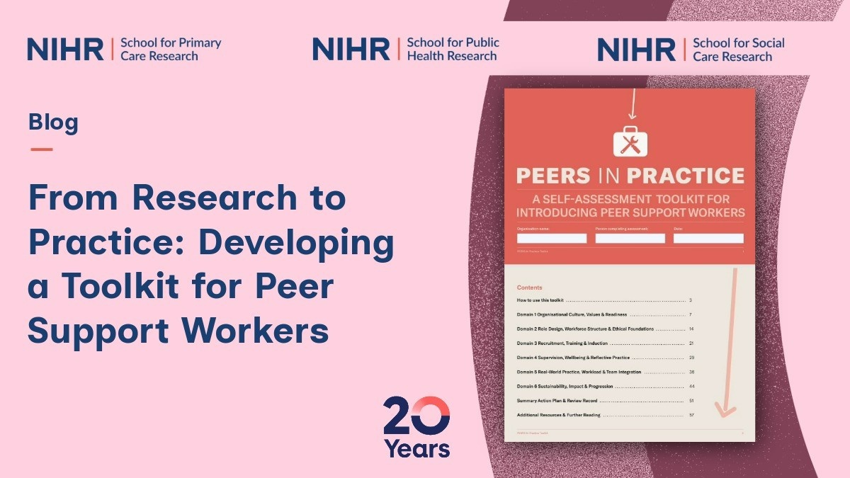 From Research to Practice: Developing a Toolkit for Peer Support Workers