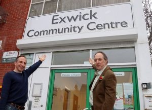Two happy community fund winners