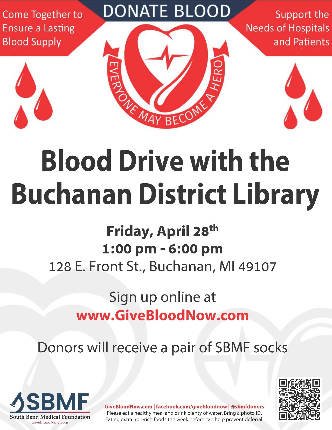 Blood Drive with the Buchanan District Library