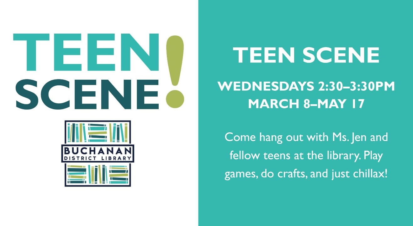 Teen Scene, Wednesdays 2:30–3:30pm, March 8–May 17