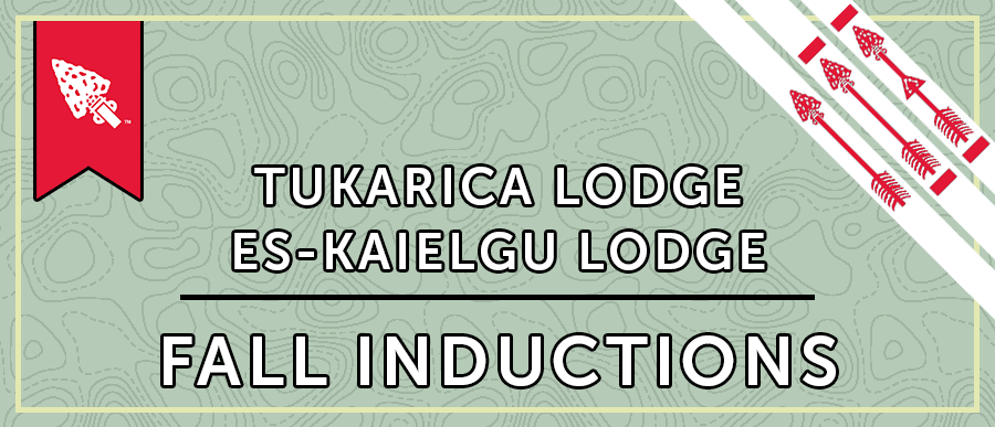 Tukarica and Es-Kaielgu Lodge Fall Inductions Banner