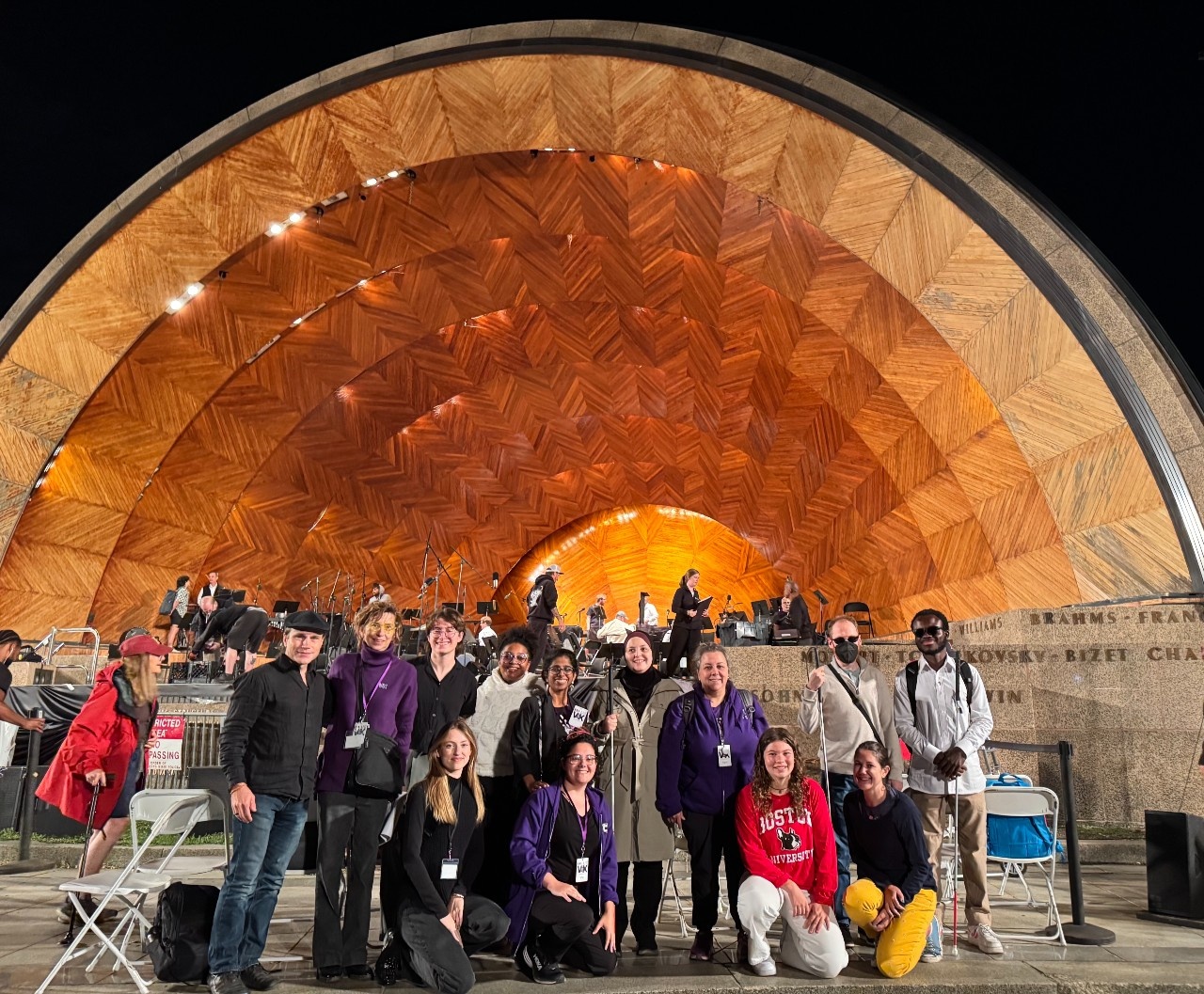 Voxers, Deaf community and allies at the Hatch Shell for a large group photo.