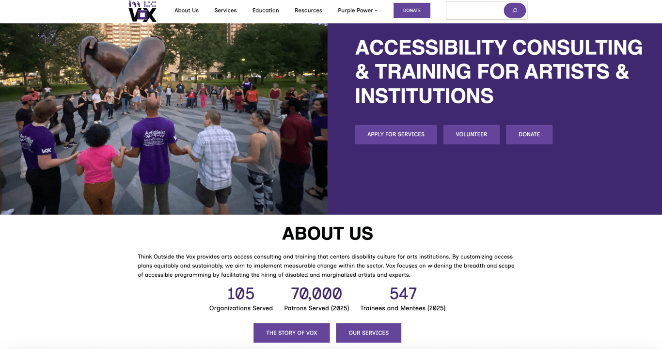 screenshot of Vox's new homepage.