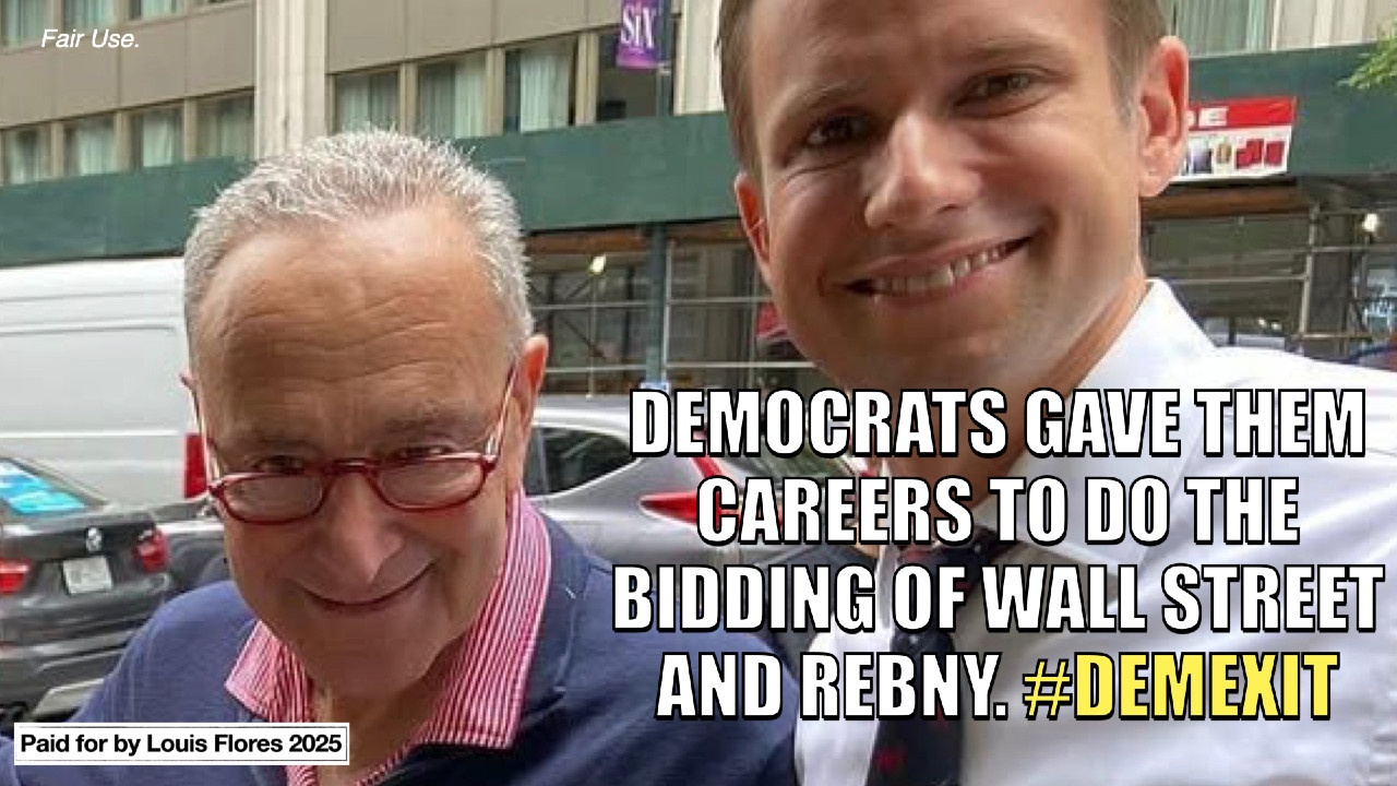 Sen. Charles Schumer (D-N.Y.) with Councilmember Erik Bottcher (D-District 3).