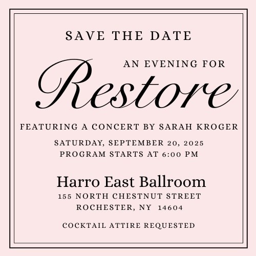 An Evening For Restore Featuring a Concert by Sarah Kroger Saturday, September 20, 2025