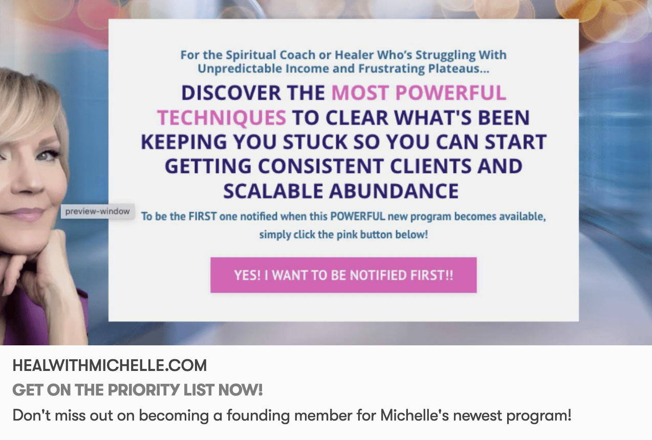 Heal With Michelle Priority List