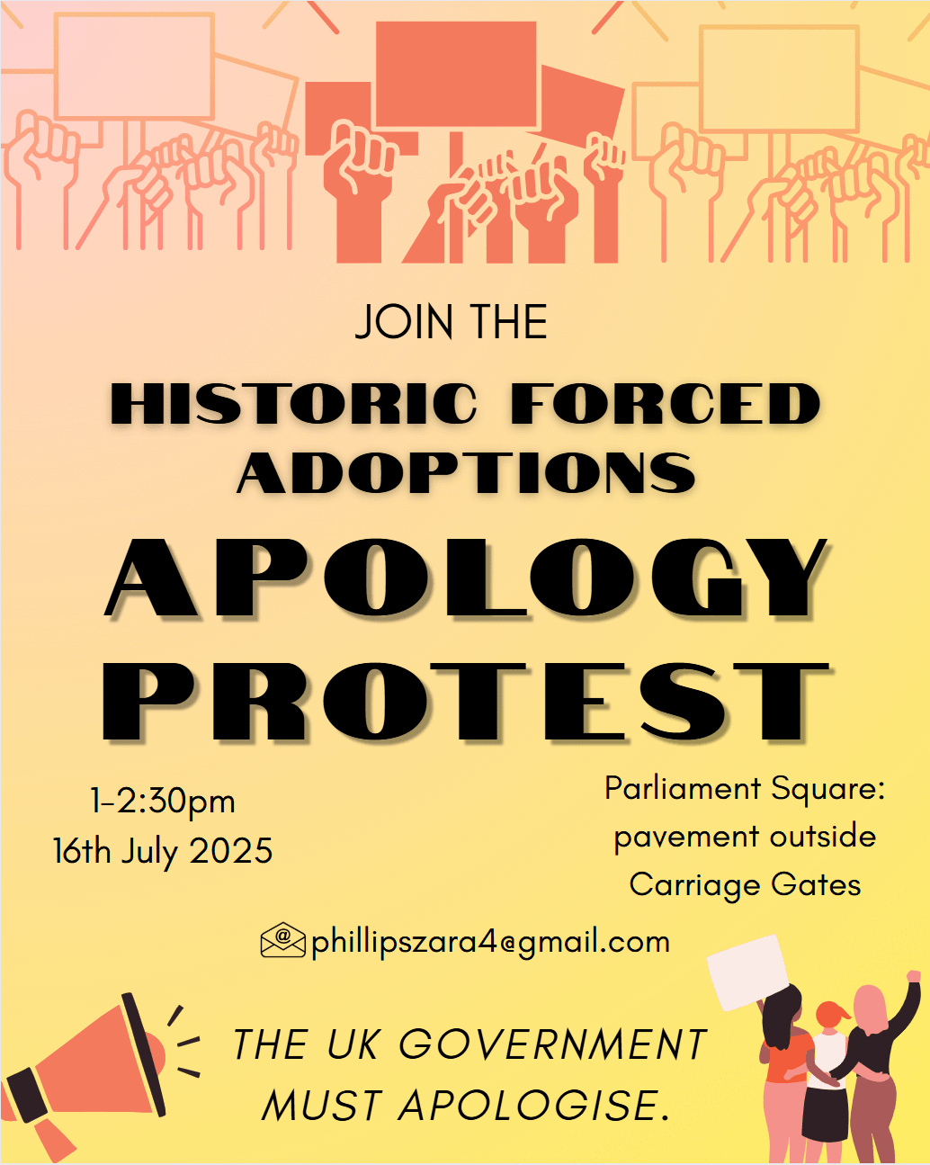 Protest outside Parliament - 16th July, 2025