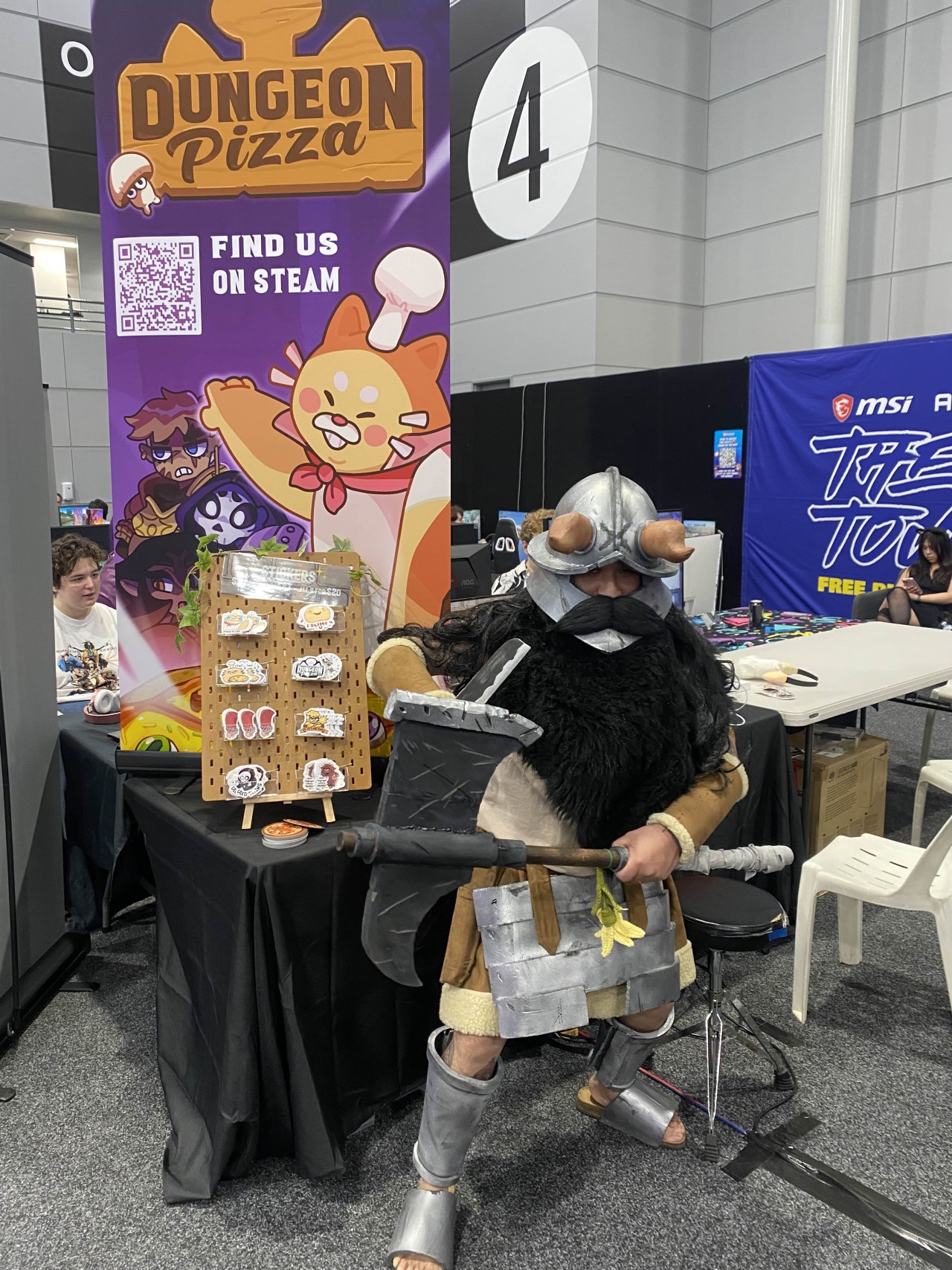 Our booth at Supanova with an EPIC Senshi cosplayer