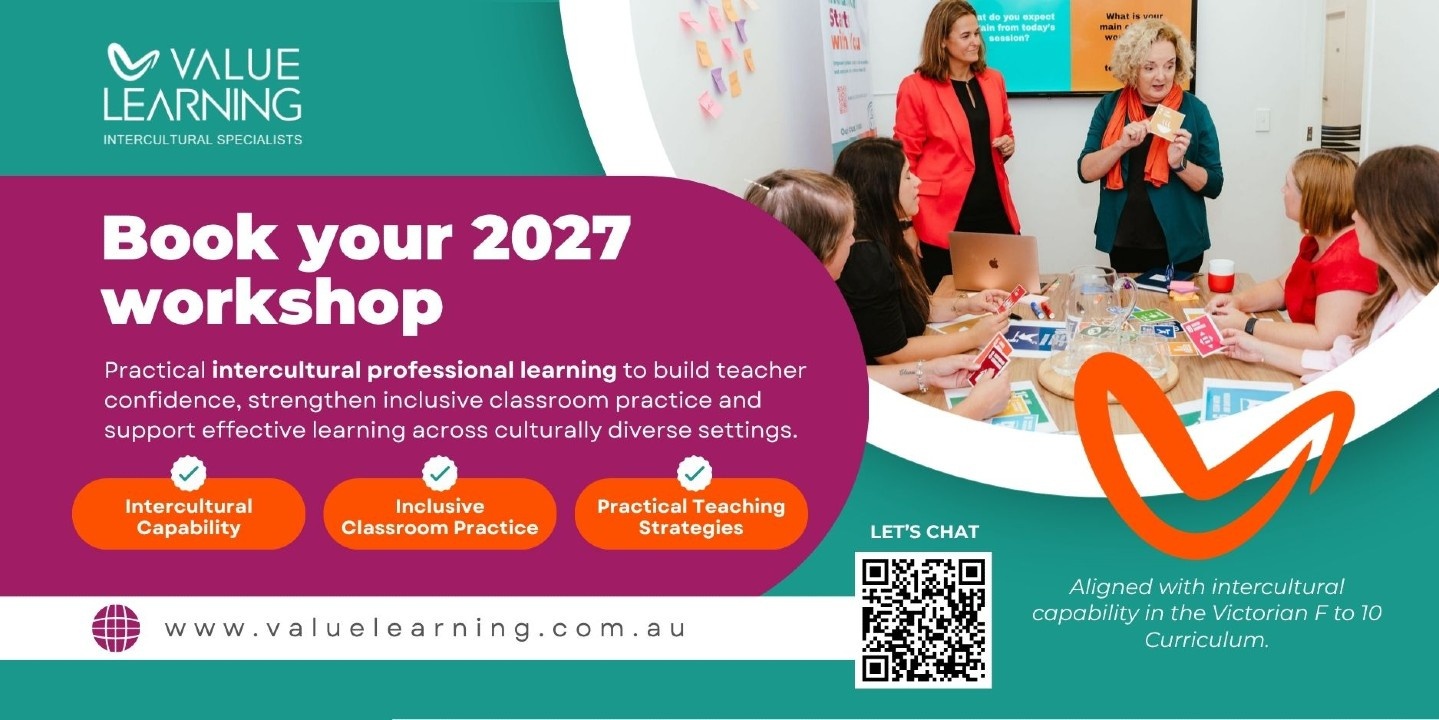 Value Learning intercultural professional learning workshop 2027