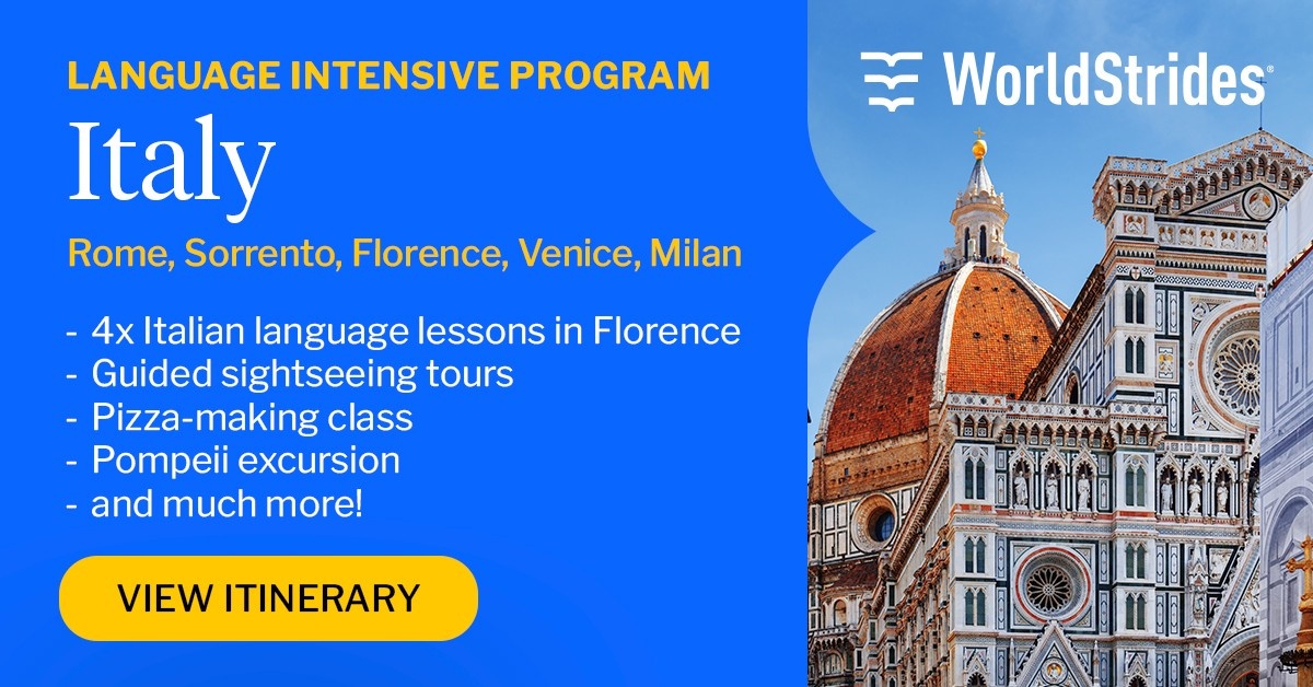 WorldStrides Language Intensive Program: Italy