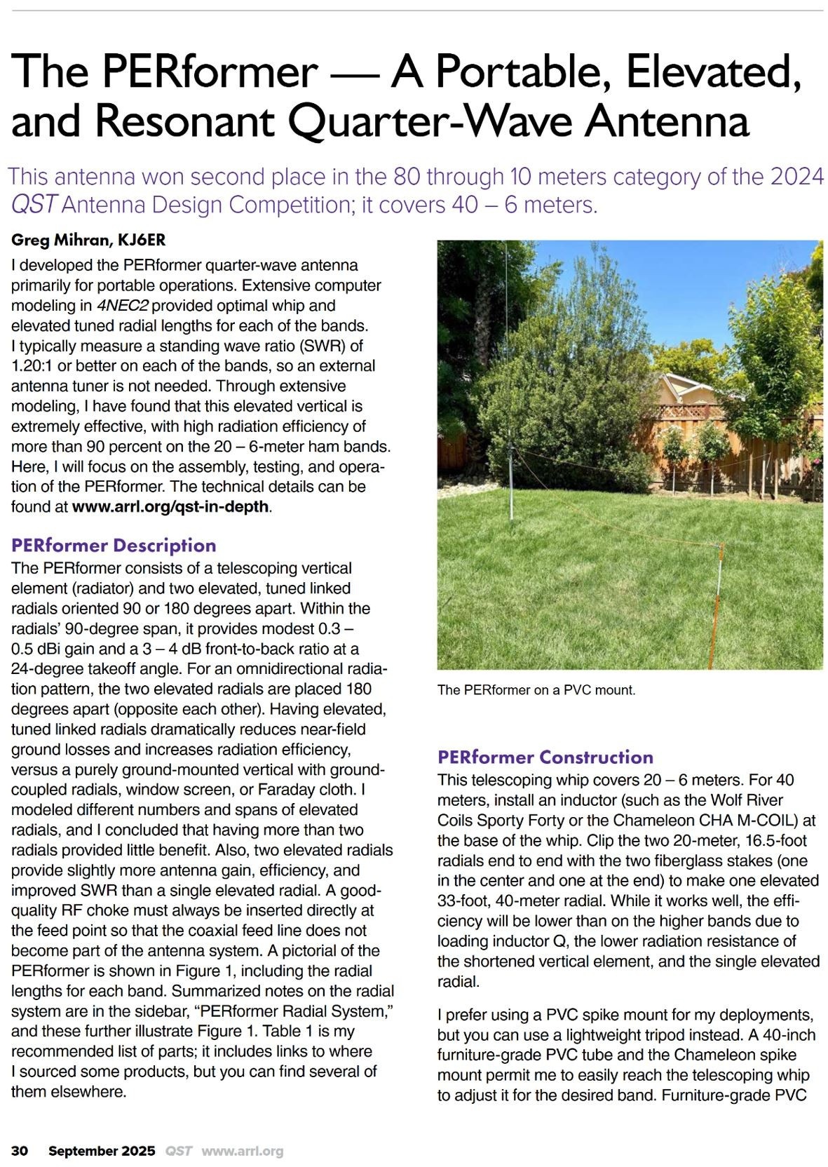 QST PERformer Article