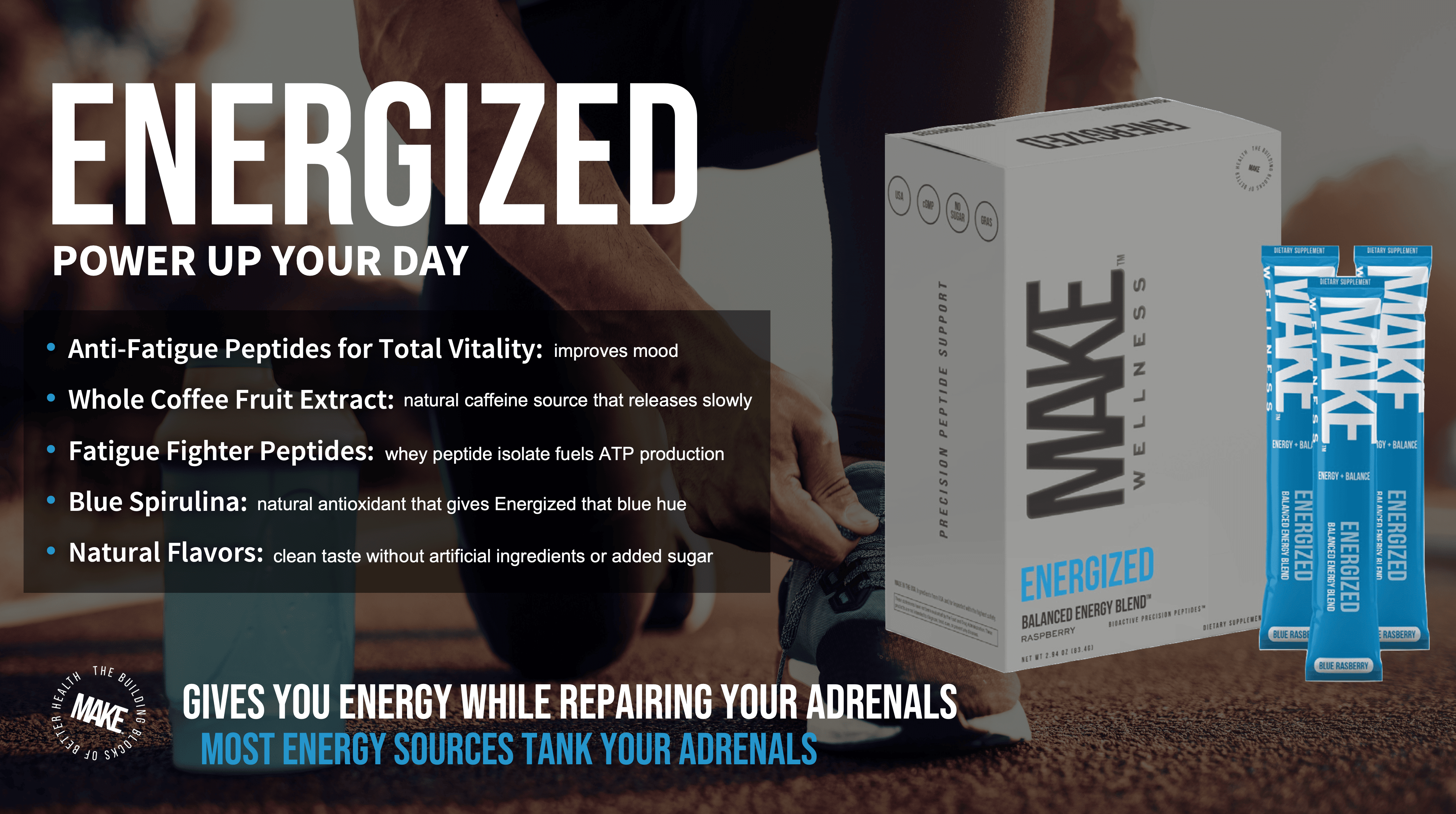 MAKE Wellness ENERGIZED product image for clean daily energy support