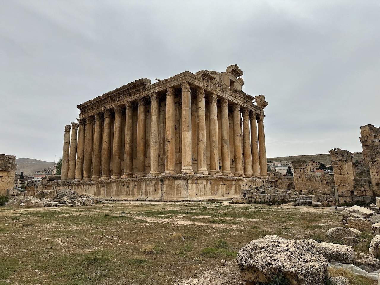 Temple of Bacchus ruins in Baalbek, Lebanon