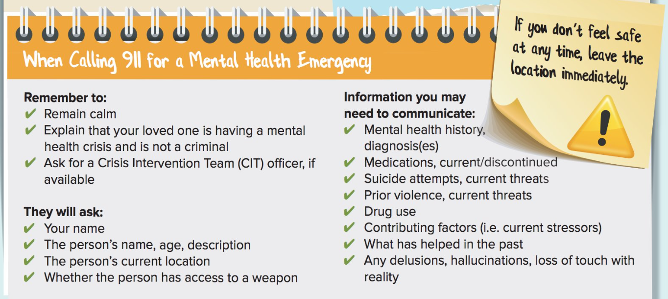 When Calling 911 for a Mental Health Emergency