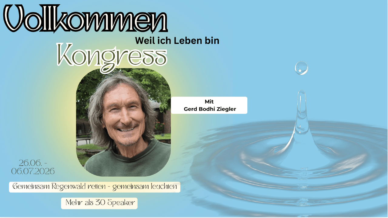 Kongress-Banner „Vollkommen weil ich Leben bin“