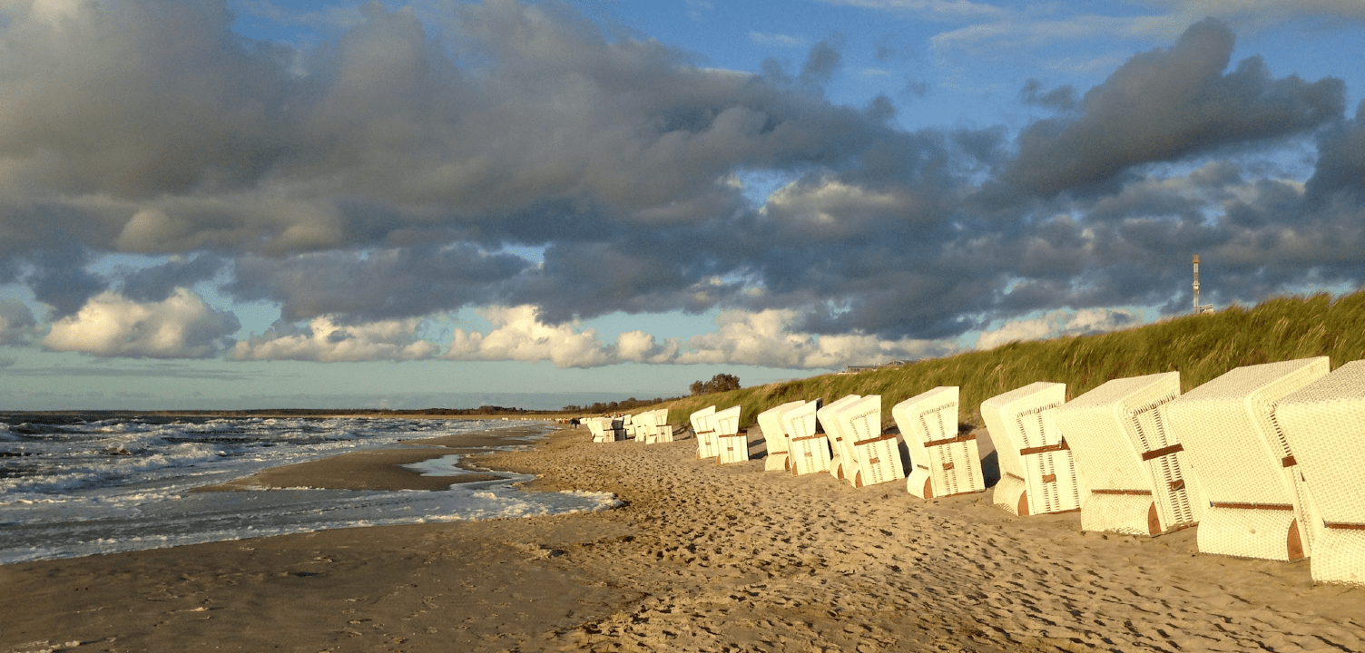 Strandkörbe, Strand, Himmel