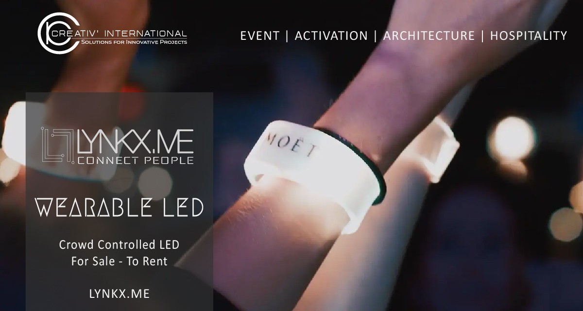Lynkx.me wearable LED for Entertainment and activation.