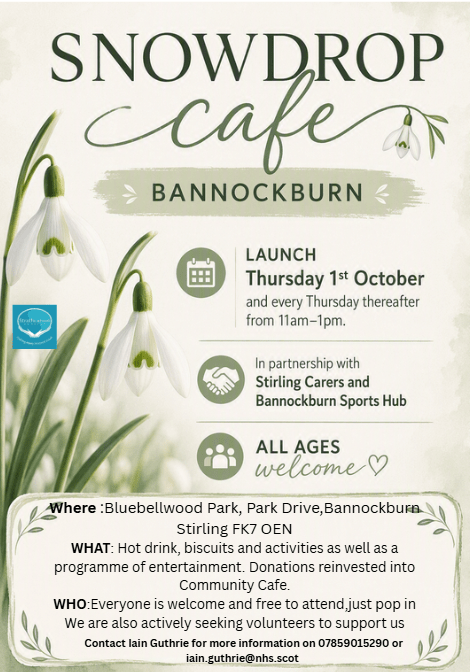 amily Bowling night with dinner and drinks. Wednesday 21st October, 1-4pm. Hollywood Bowl, Stirling. Stirling and Clackmannanshire Carers logo and photograph on pin bowling