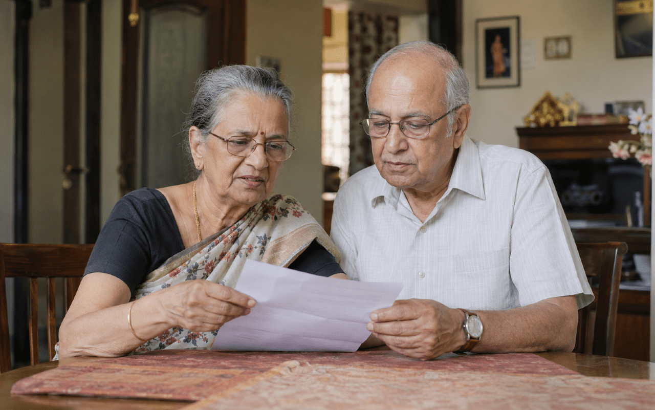 Family conversation about elder care