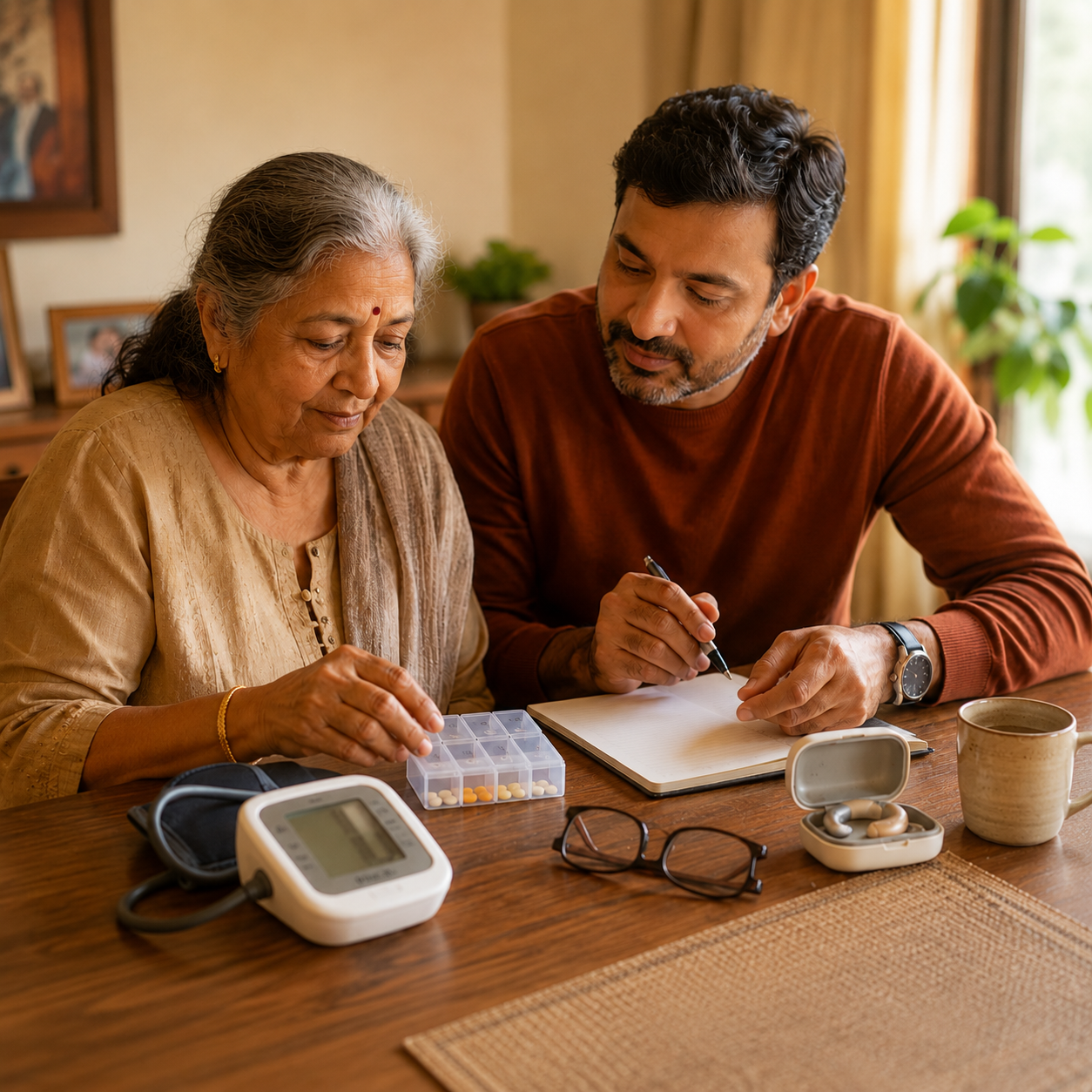 Elderly person at home